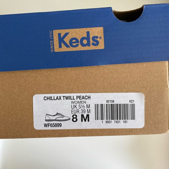 Keds Chillax Twill Peach Slip On Tennis Shoes (US 8) - Picture 9 of 9